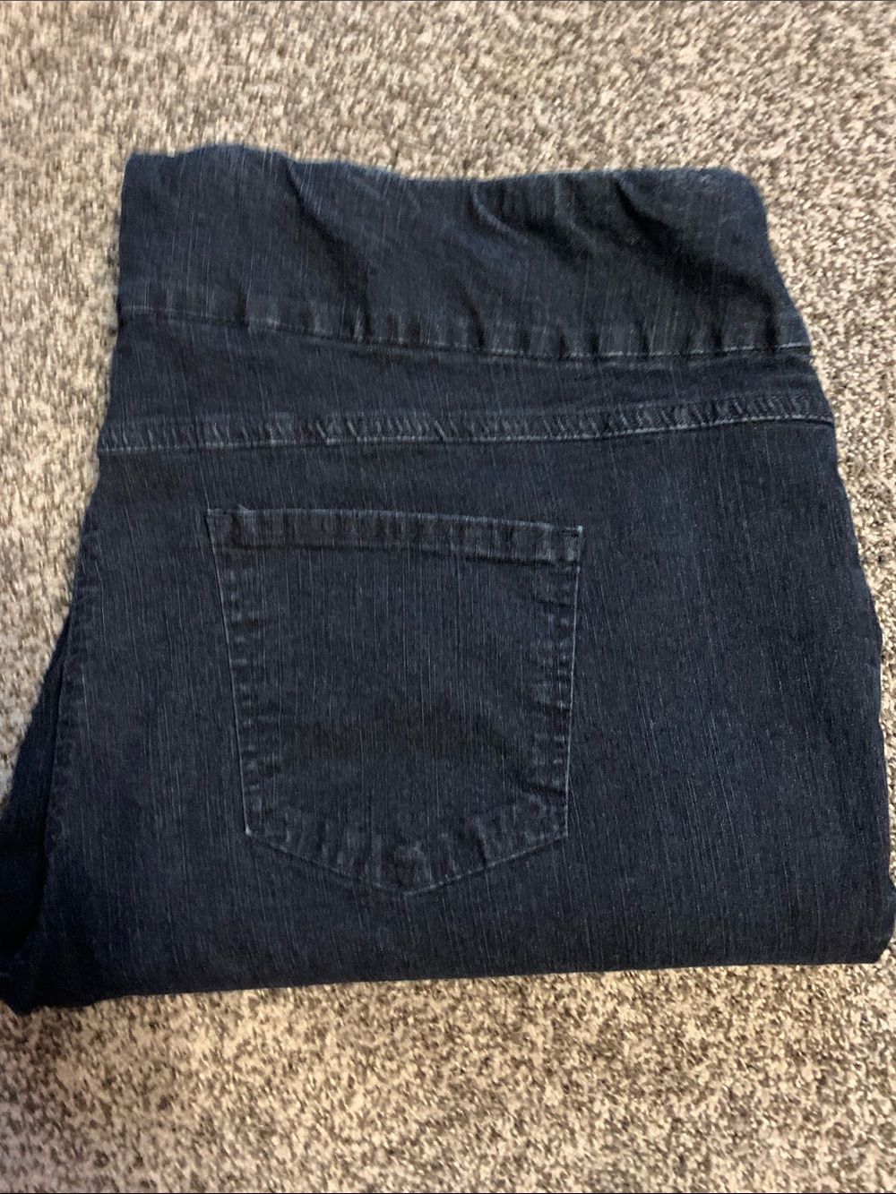 Ruby Rd. Women's Straight-Leg Jeans in Dark Blue. Size 22W. Pull on